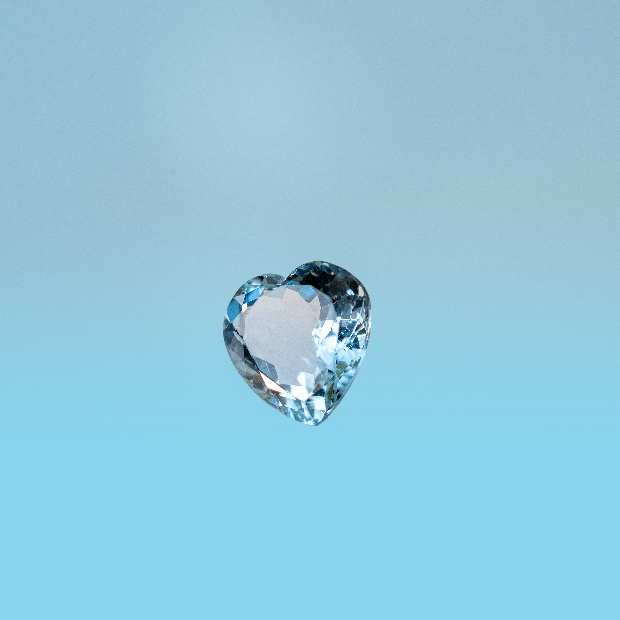 Aquamarin Herz 4,56 ct.