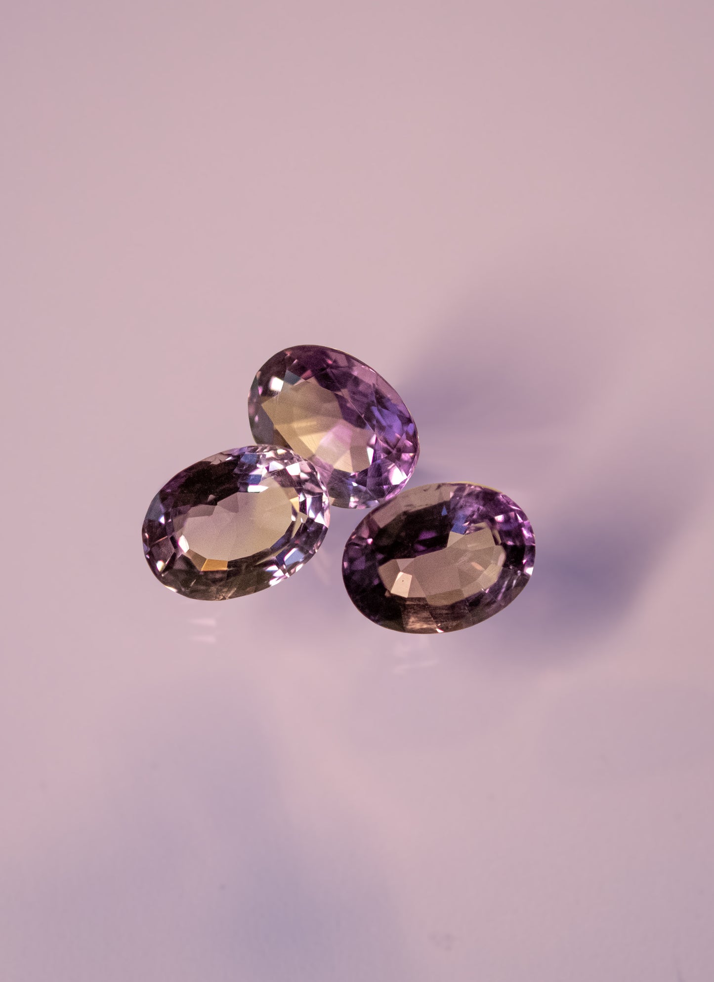 Amethysten - Trio 15,28 cts.